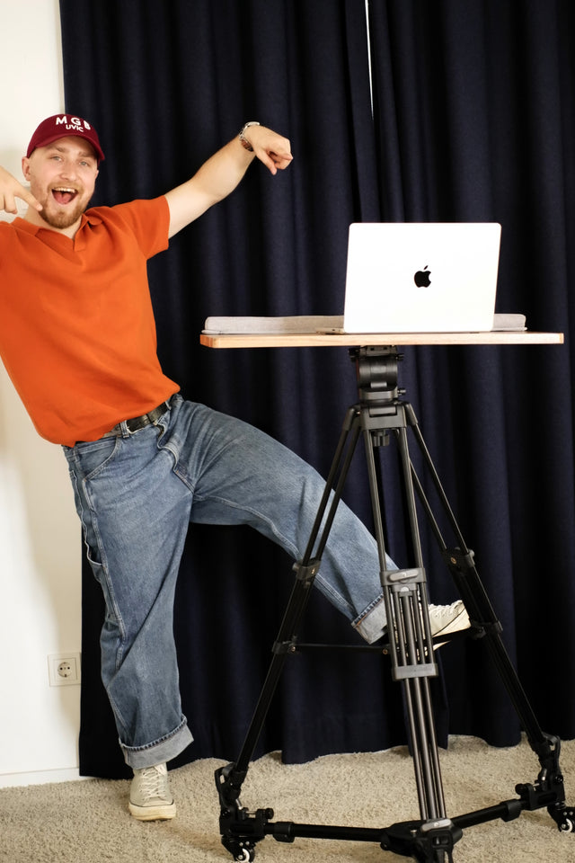 x‑Pod Pro™ Portable Walnut Standing Desk