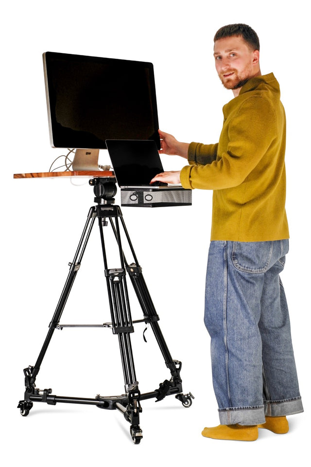 x‑Pod Pro™ Portable Walnut Standing Desk